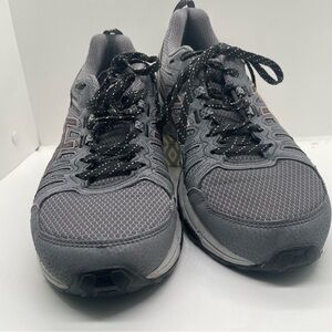 Asics Gray and Black Athletic Shoes